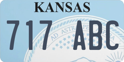 KS license plate 717ABC