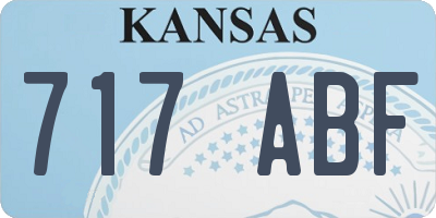KS license plate 717ABF
