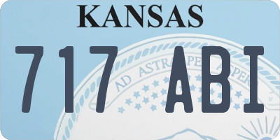 KS license plate 717ABI