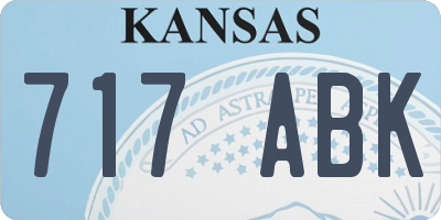KS license plate 717ABK