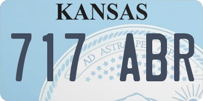 KS license plate 717ABR