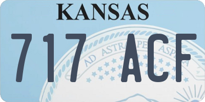 KS license plate 717ACF