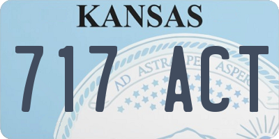 KS license plate 717ACT