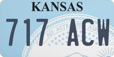 KS license plate 717ACW