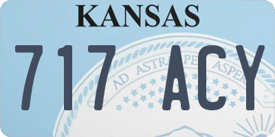KS license plate 717ACY