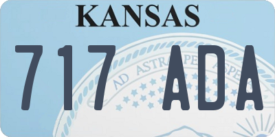 KS license plate 717ADA