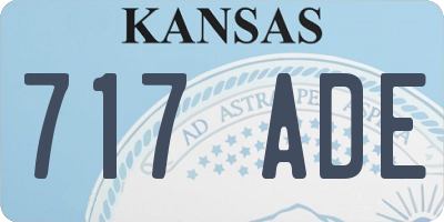 KS license plate 717ADE
