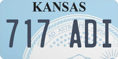 KS license plate 717ADI