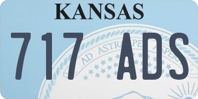 KS license plate 717ADS