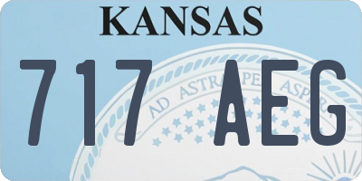 KS license plate 717AEG