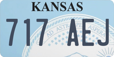 KS license plate 717AEJ