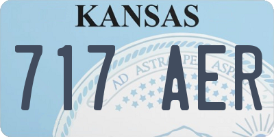 KS license plate 717AER