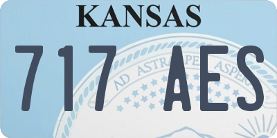 KS license plate 717AES
