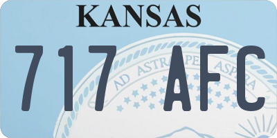 KS license plate 717AFC