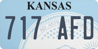 KS license plate 717AFD