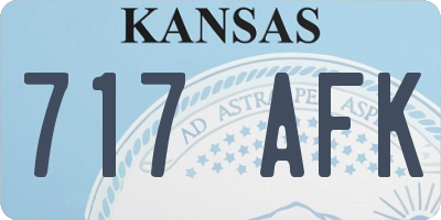 KS license plate 717AFK