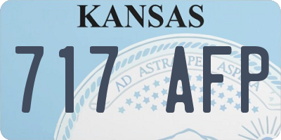KS license plate 717AFP
