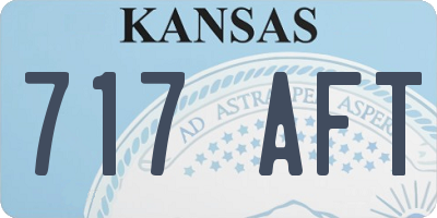 KS license plate 717AFT