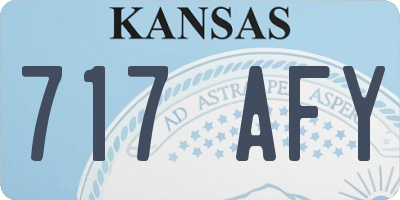 KS license plate 717AFY