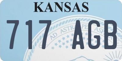 KS license plate 717AGB