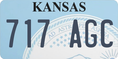 KS license plate 717AGC