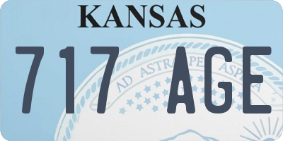 KS license plate 717AGE