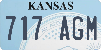 KS license plate 717AGM