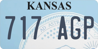 KS license plate 717AGP