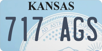 KS license plate 717AGS