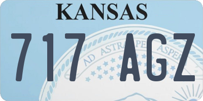 KS license plate 717AGZ