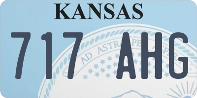 KS license plate 717AHG