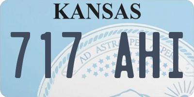 KS license plate 717AHI