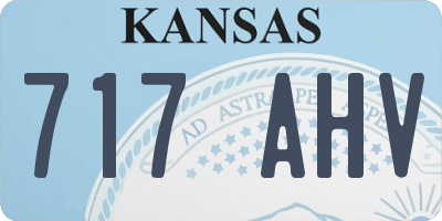KS license plate 717AHV
