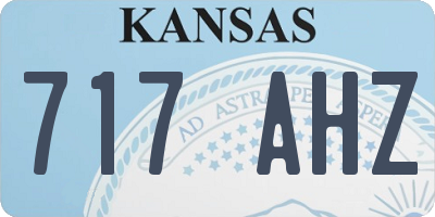 KS license plate 717AHZ