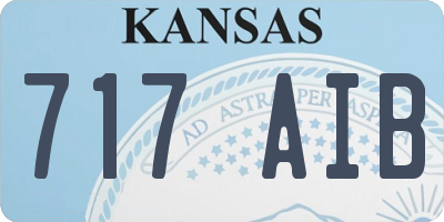 KS license plate 717AIB