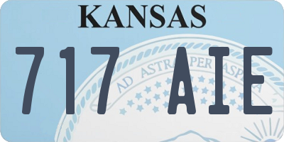KS license plate 717AIE