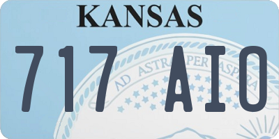 KS license plate 717AIO