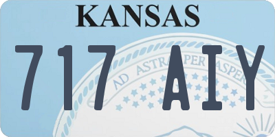 KS license plate 717AIY