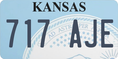 KS license plate 717AJE