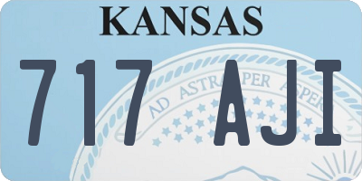 KS license plate 717AJI