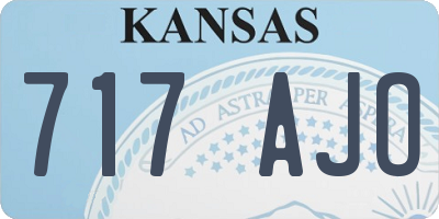 KS license plate 717AJO