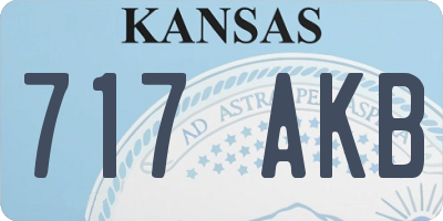 KS license plate 717AKB