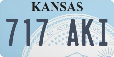 KS license plate 717AKI