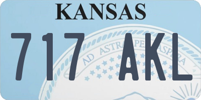 KS license plate 717AKL