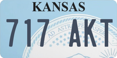 KS license plate 717AKT