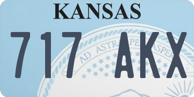 KS license plate 717AKX
