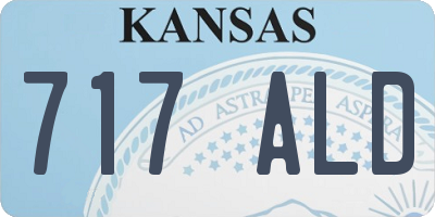 KS license plate 717ALD