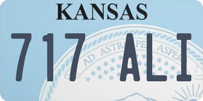 KS license plate 717ALI