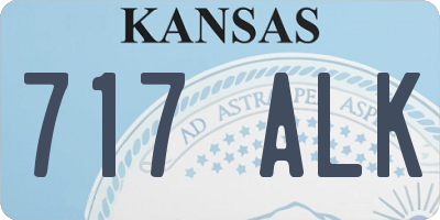 KS license plate 717ALK