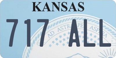KS license plate 717ALL